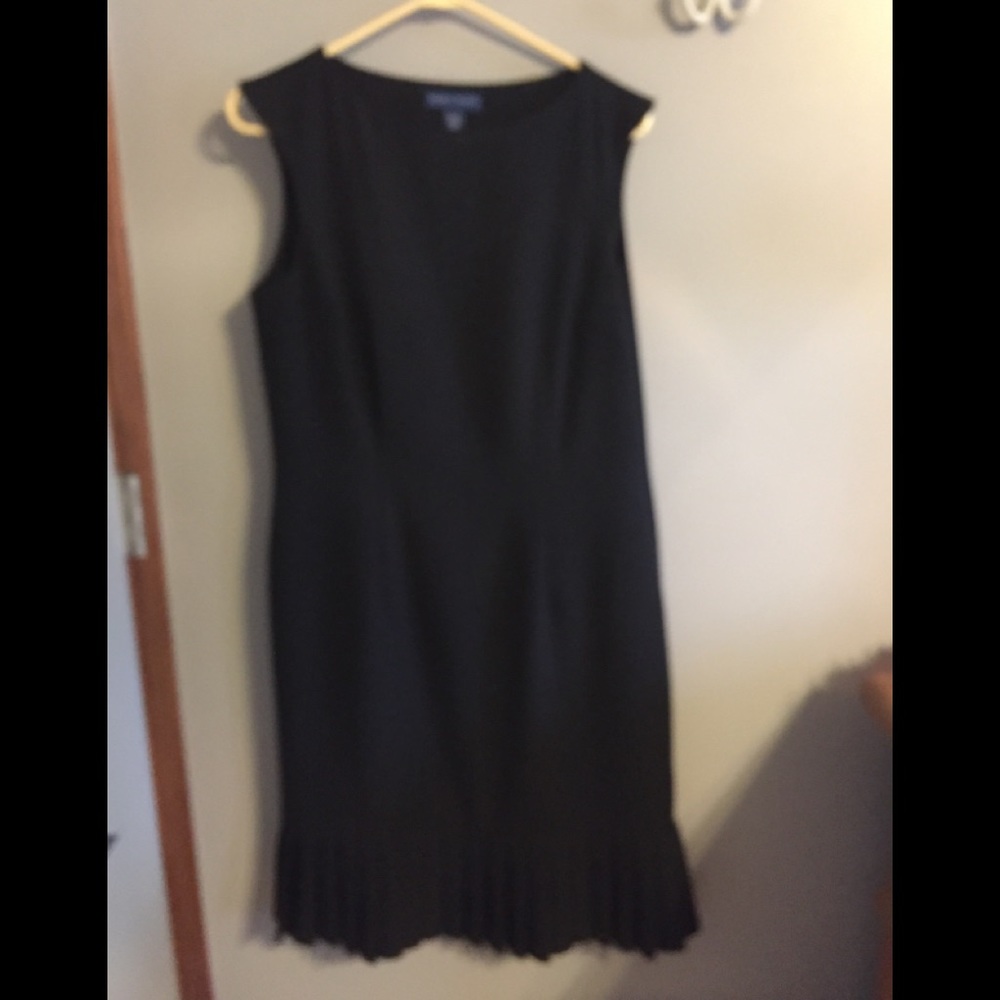 Karen Scott pleated bottom black dress